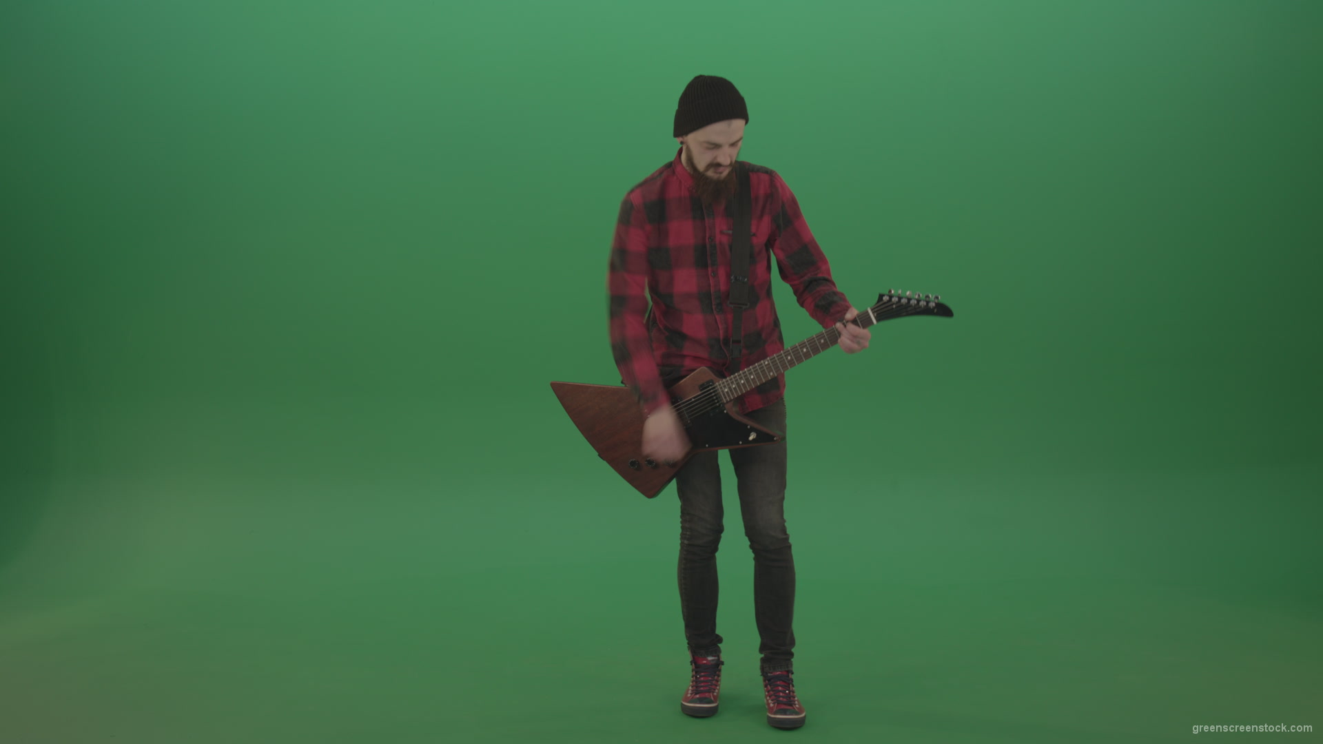 Green-Screen-man-Guitarist-play-electro-rythm-guitar-isolated-on-green-screen_002 Green Screen Stock