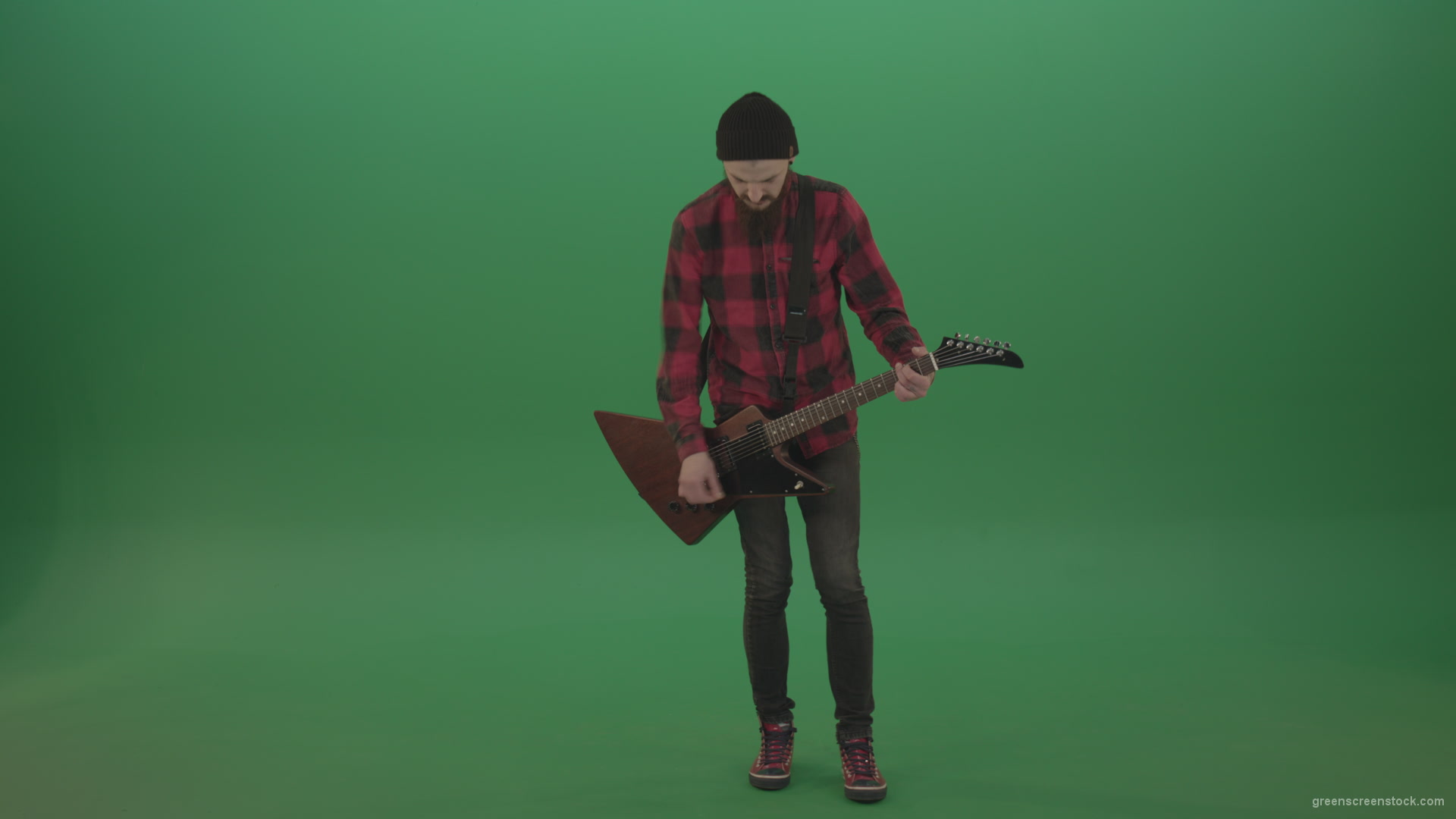 Green-Screen-man-Guitarist-play-electro-rythm-guitar-isolated-on-green-screen_004 Green Screen Stock