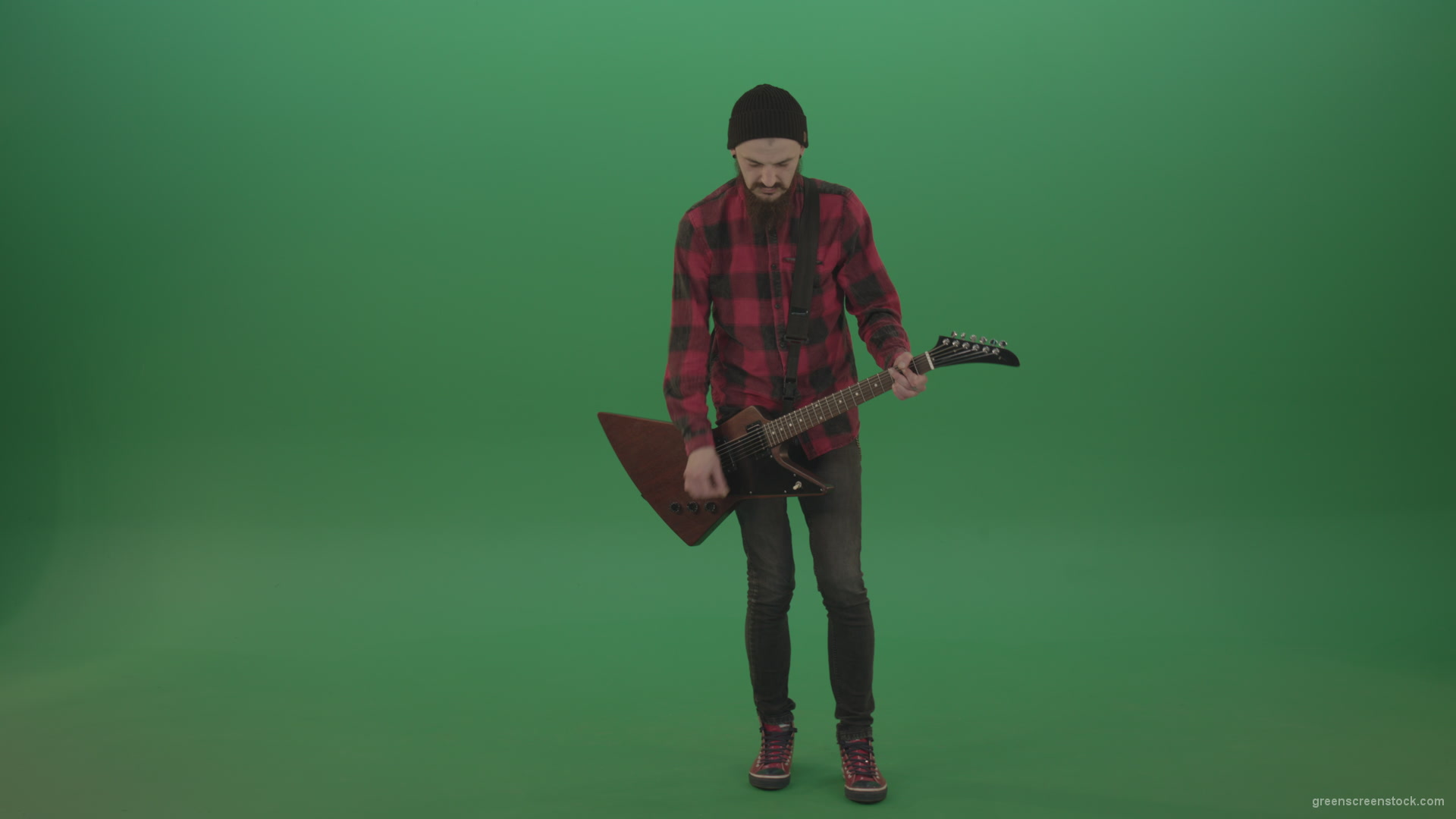 Green-Screen-man-Guitarist-play-electro-rythm-guitar-isolated-on-green-screen_005 Green Screen Stock