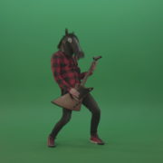 vj video background Guitarist-horse-man-with-horse-mask-head-play-guitar-on-green-screen_003