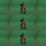 Man-in-black-playing-fast-violoncello-cello-strings-music-instrument-isolated-on-green-screen Green Screen Stock