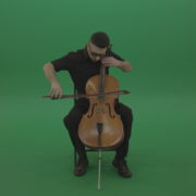 Man-in-black-playing-fast-violoncello-cello-strings-music-instrument-isolated-on-green-screen_002 Green Screen Stock