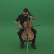 Man-in-black-playing-fast-violoncello-cello-strings-music-instrument-isolated-on-green-screen_005 Green Screen Stock