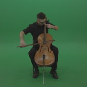 Man-in-black-playing-fast-violoncello-cello-strings-music-instrument-isolated-on-green-screen_008 Green Screen Stock