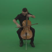 Man-in-black-playing-fast-violoncello-cello-strings-music-instrument-isolated-on-green-screen_009 Green Screen Stock