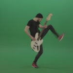 vj video background Man-play-music-instrument-bass-guitar-isolated-on-green-screen_003