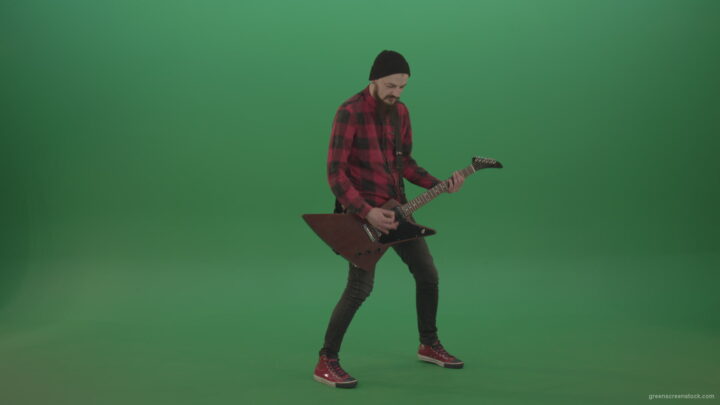 vj video background Rock-Man-Guitarist-playing-light-rock-on-green-screen_003