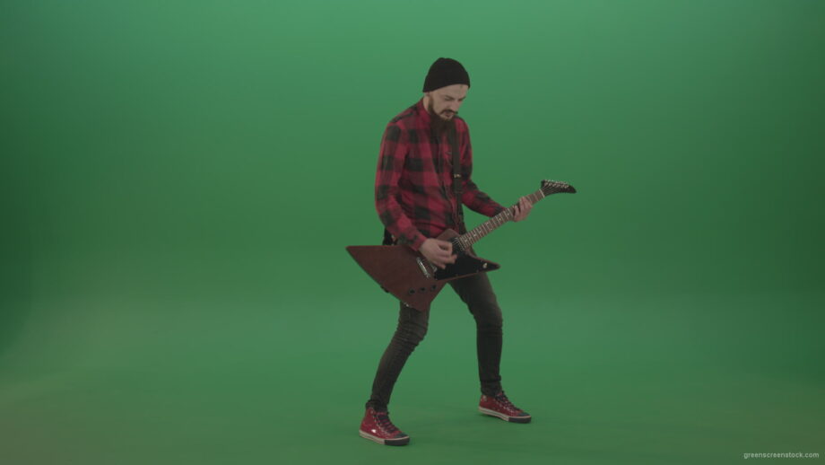 vj video background Rock-Man-Guitarist-playing-light-rock-on-green-screen_003