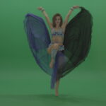 Splendid-belly-dancer-in-purple-and-black-wear-display-amazing-dance-moves-over-chromakey-background_002 Green Screen Stock