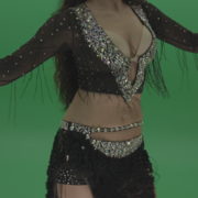 vj video background Stunning-belly-dancer-in-black-wear-display-amazing-dance-moves-over-chromakey-background_003