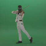 vj video background Violinist-in-a-white-jacket-and-in-a-black-mask-with-white-eyes-plays-melodically-on-the-violin_003