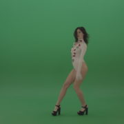 Beautiful-sexy-woman-seductively-elegantly-dancing-in-a-white-body-on-green-screen_009 Green Screen Stock
