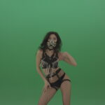 vj video background Girl-in-black-suit-and-suit-erotic-dance-on-green-background_003