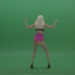 vj video background Gogo-dancer-in-pink-displays-amazing-dance-skills-over-green-screen-background_003