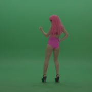 vj video background Gogo-dancer-in-pink-displays-dance-skills-over-chromakey-background1_003