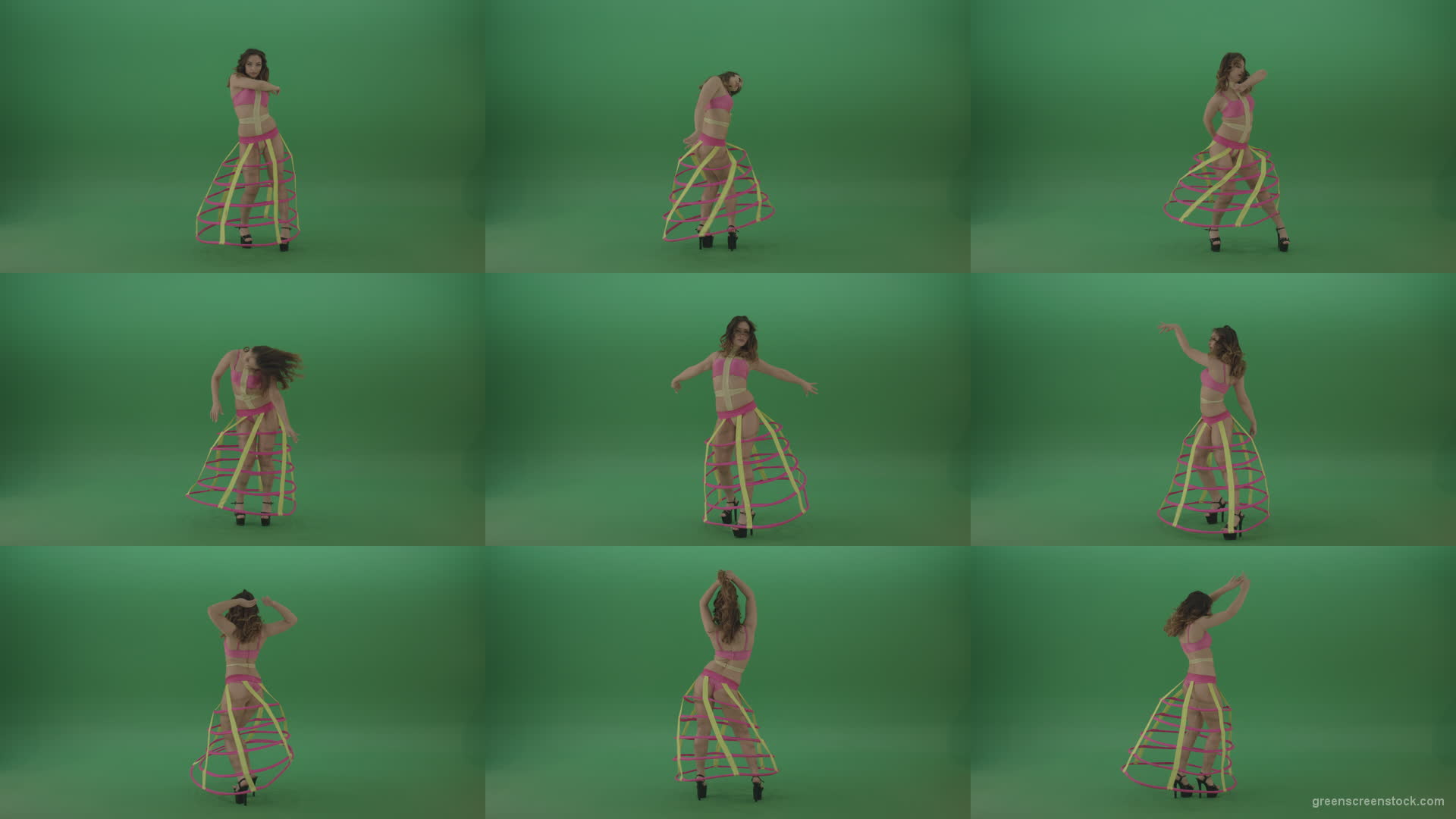 Lovely-costume-erotic-on-a-beautiful-girl-on-green-screen Green Screen Stock