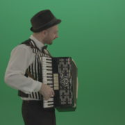 Man-in-hat-playing-Accordion-jazz-music-on-wedding-in-side-view-isolated-on-green-screen_006 Green Screen Stock