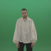 Man-is-very-coughing-infected-with-a-virus-isolated-on-chromakey-background_001 Green Screen Stock