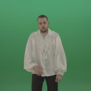 Man-is-very-coughing-infected-with-a-virus-isolated-on-chromakey-background_002 Green Screen Stock