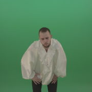 Man-is-very-coughing-infected-with-a-virus-isolated-on-chromakey-background_009 Green Screen Stock