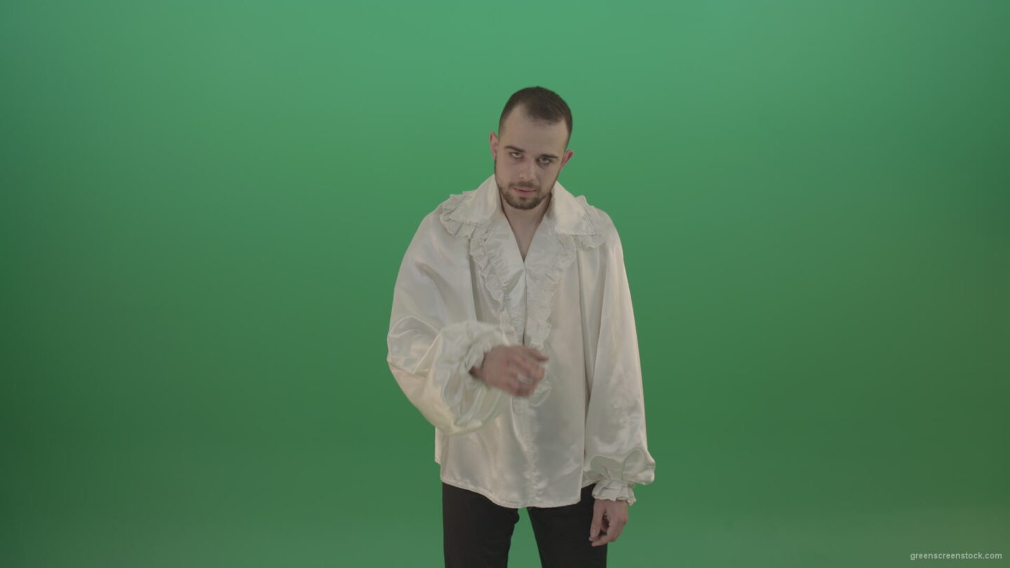 vj video background Maniac-man-was-very-angry-asking-for-silence-showing-sign-isolated-in-green-screen-studio_003