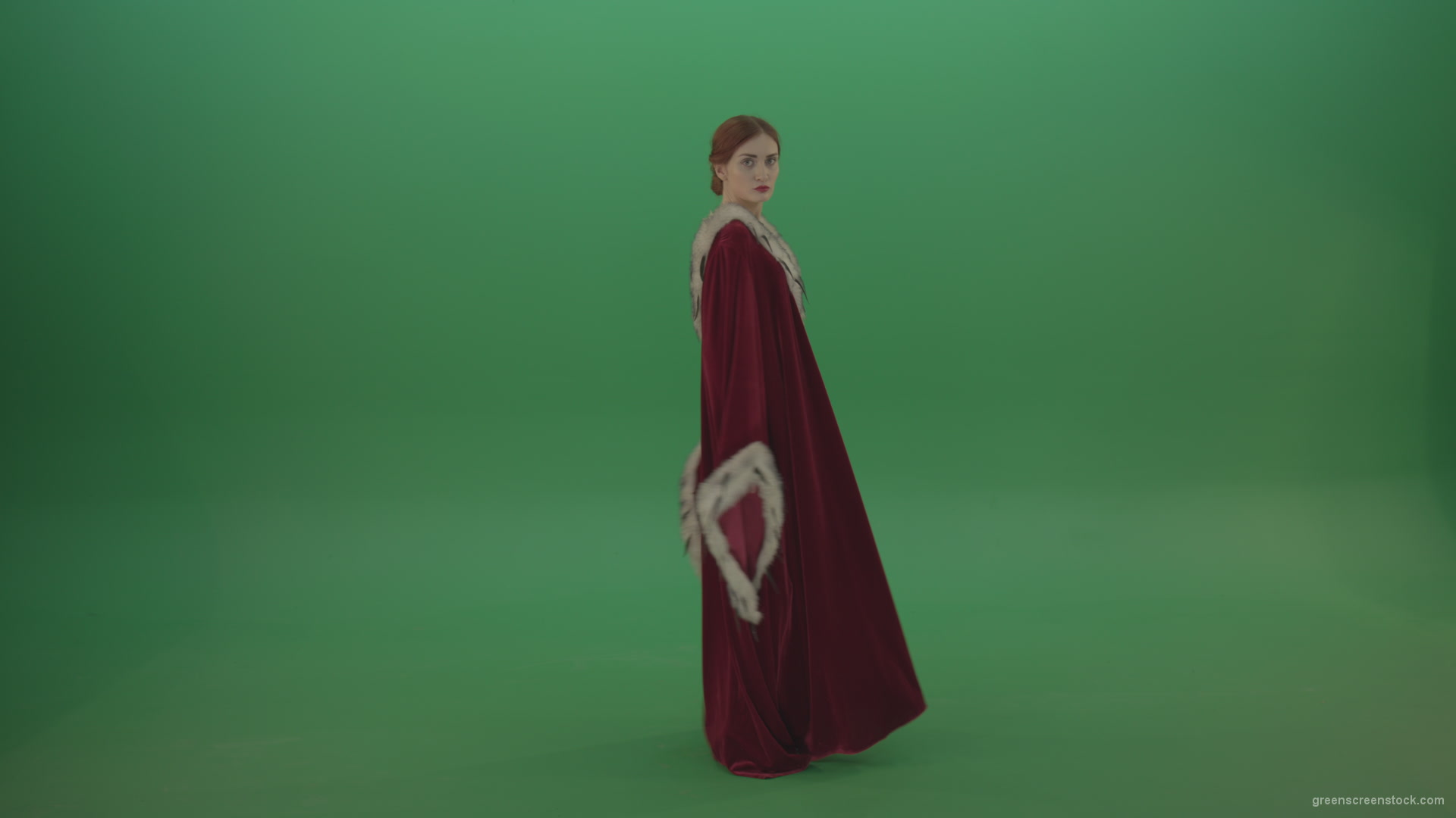 Princess-twists-around-in-a-circle-and-elegantly-dances_007 Green Screen Stock
