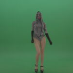 vj video background Sexy-girl-in-striped-suit-with-red-lips-cyclically-goes-on-green-background_003