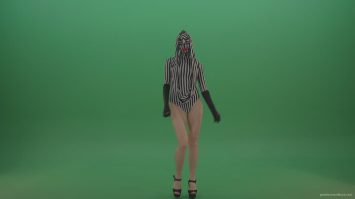 vj video background Sexy-girl-in-striped-suit-with-red-lips-cyclically-goes-on-green-background_003