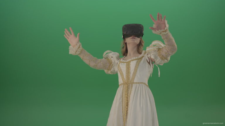 3d-glasses-of-virtual-reality-the-girl-looked-into-the-virtual-world-isolated-on-green-screen_007 Green Screen Stock