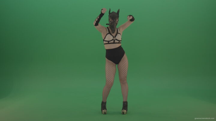 vj video background Fetish-bdsm-girl-making-beats-in-full-size-on-green-screen_003