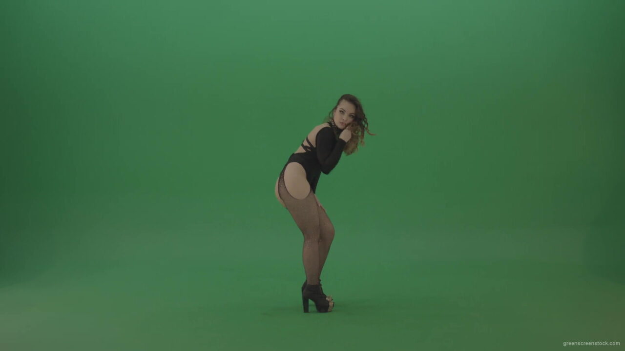 vj video background Elegant-Sexy-Dance-by-go-go-dancing-girl-in-black-dress-on-green-screen-1920_003