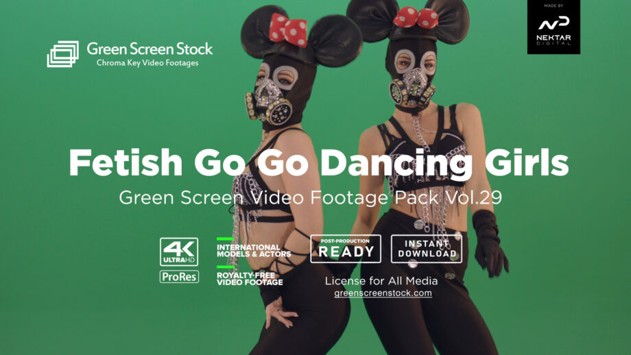 Fetish Go Go Dancing Girls Green Screen Video Footage Pack