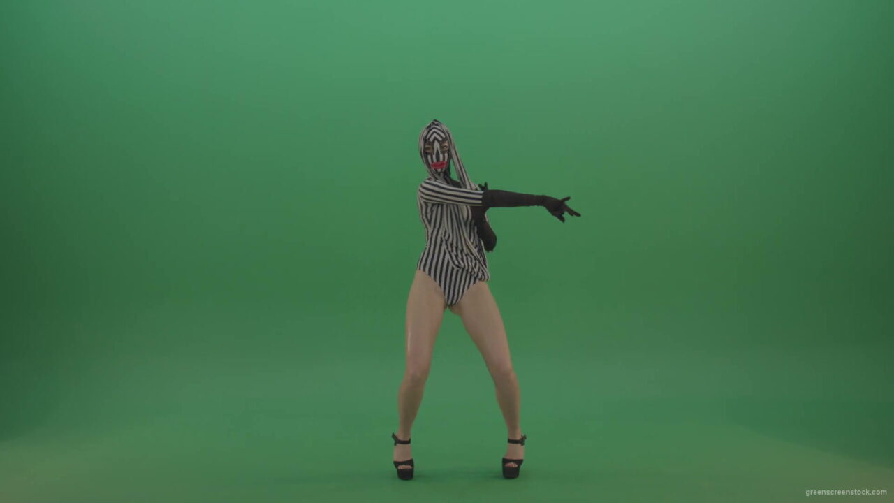 vj video background Go-Go-Woman-dancing-club-dance-in-fetish-costume-on-green-screen-1920_003