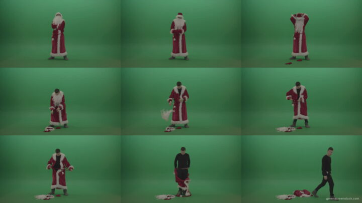 Man-takes-off-his-santa-costumes-over-green-screen-background-1920 Green Screen Stock