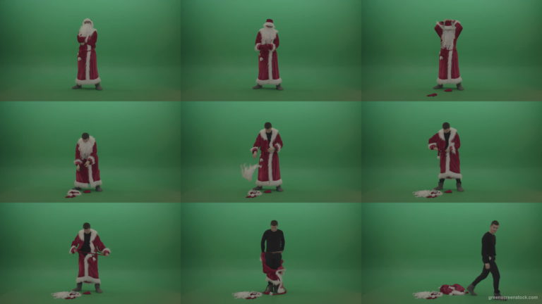 Man-takes-off-his-santa-costumes-over-green-screen-background-1920 Green Screen Stock