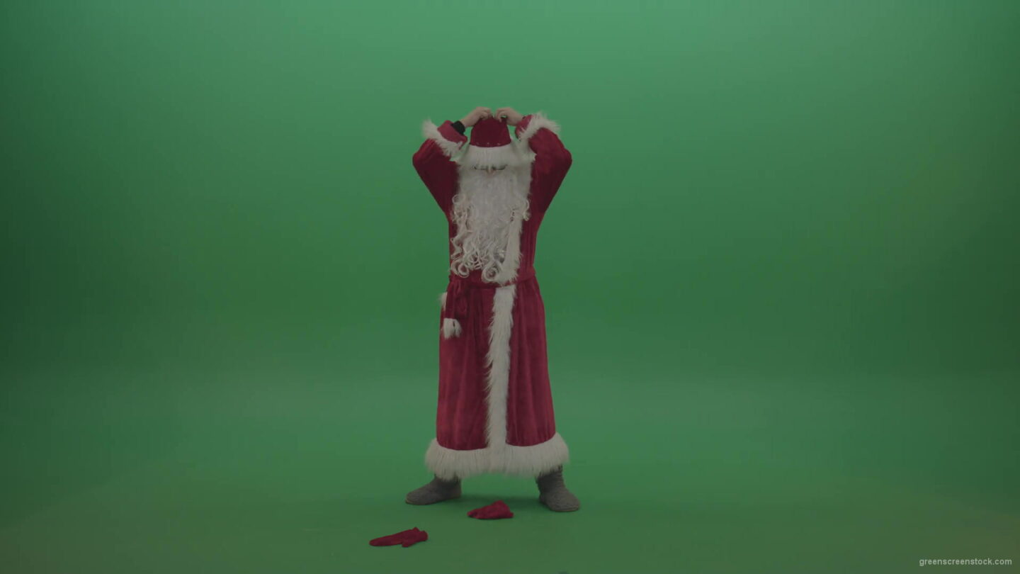 vj video background Man-takes-off-his-santa-costumes-over-green-screen-background-1920_003