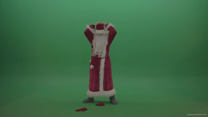 vj video background Man-takes-off-his-santa-costumes-over-green-screen-background-1920_003