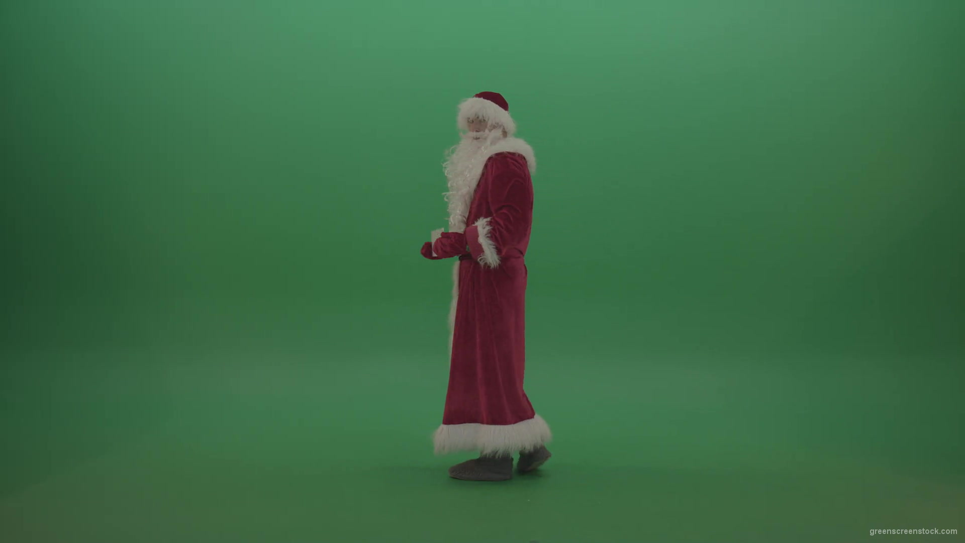vj video background Santa-displays-plus-sign-postcard-over-green-screen-background-1920_003