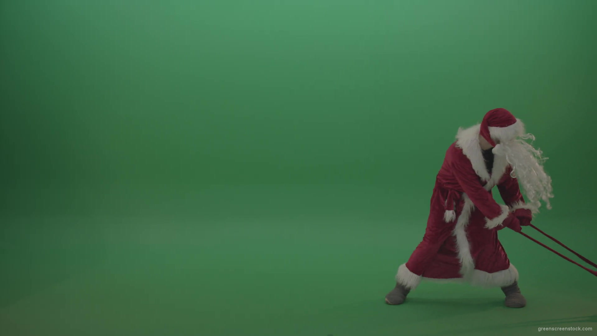 vj video background Santa-drags-the-heavy-gift-bag-over-chromakey-background-1920_003