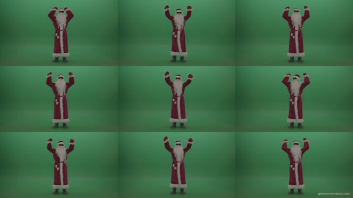 Santa-in-black-glasses-celebrates-his-victory-over-chromakey-background-1920 Green Screen Stock