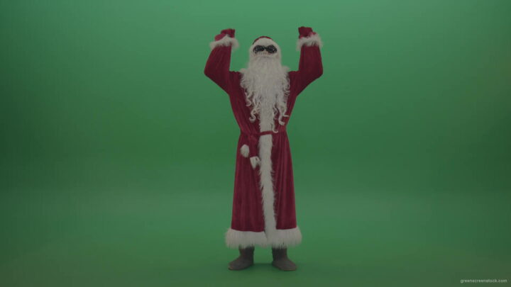 vj video background Santa-in-black-glasses-celebrates-his-victory-over-chromakey-background-1920_003