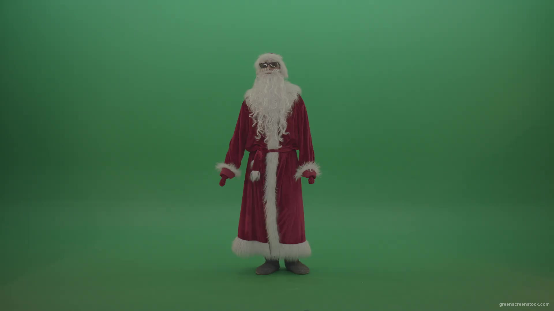 Santa-with-much-swagger-over-the-green-screen-background-1920_001 Green Screen Stock