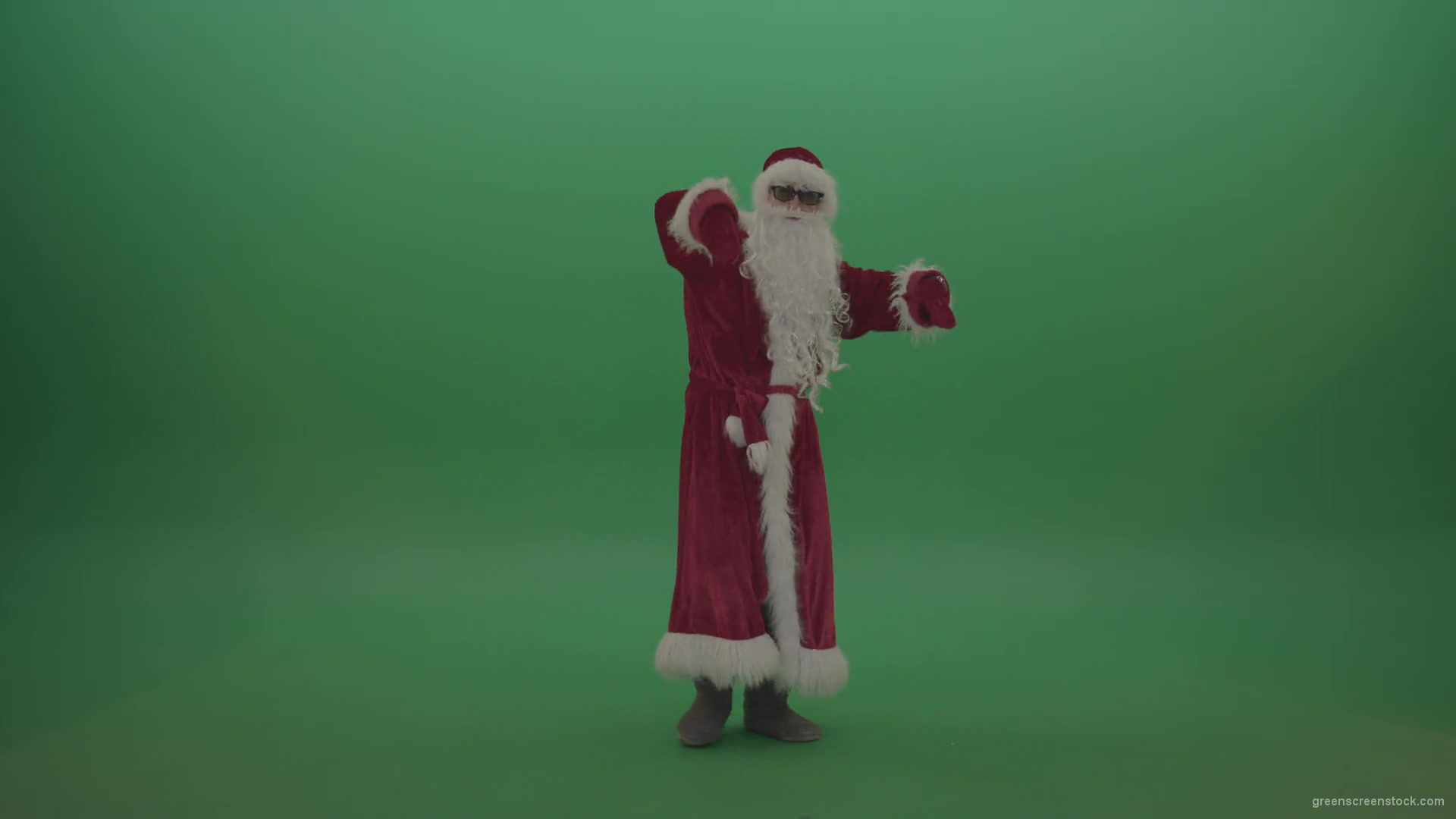 Santa-with-much-swagger-over-the-green-screen-background-1920_004 Green Screen Stock