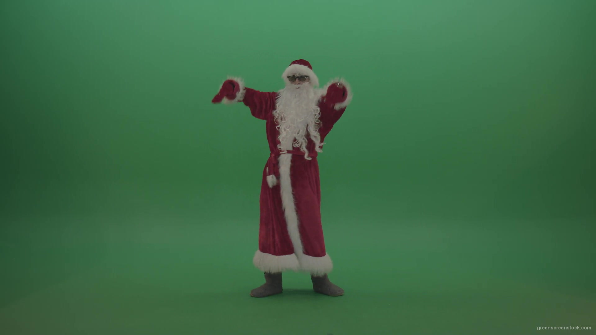 Santa-with-much-swagger-over-the-green-screen-background-1920_006 Green Screen Stock