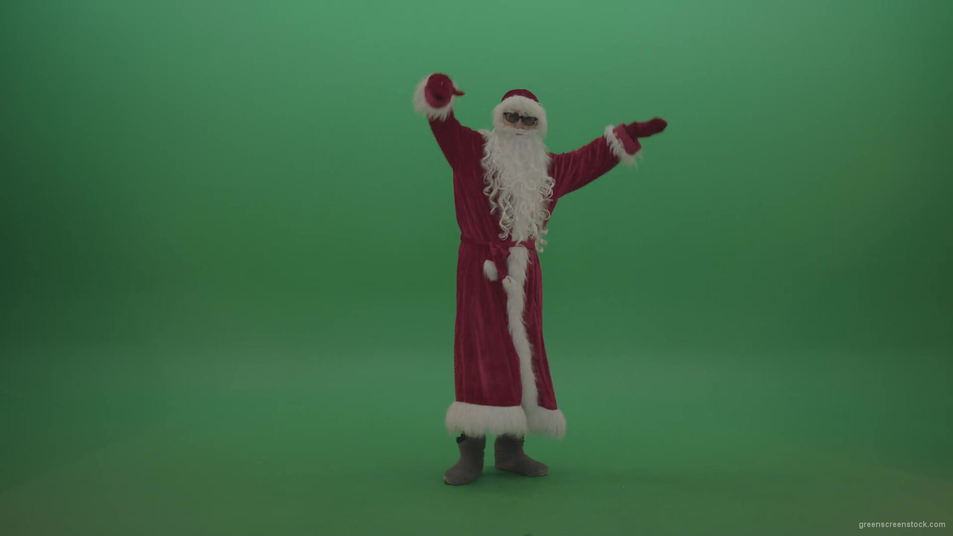 Santa-with-much-swagger-over-the-green-screen-background-1920_007 Green Screen Stock