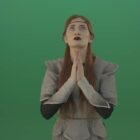 witch woman on green screen 4k video footage
