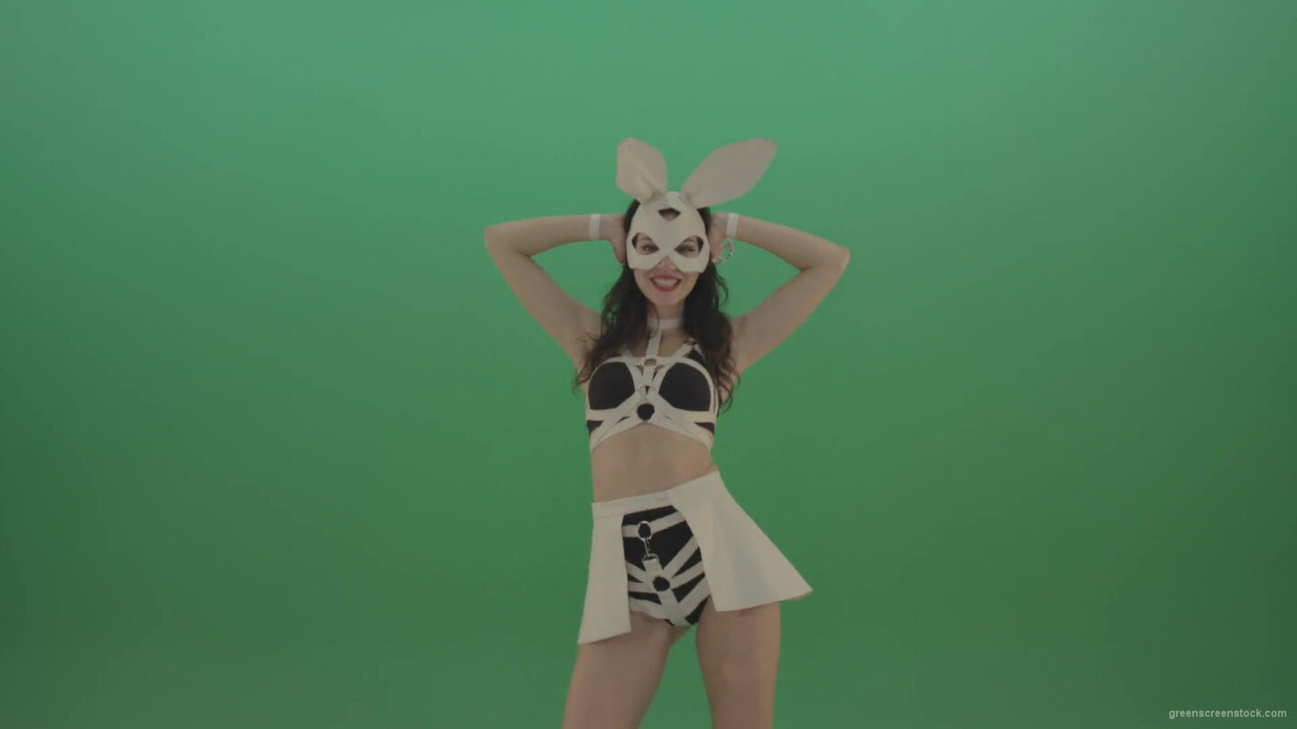 vj video background White-Rabbit-Girl-sexy-posing-dancing-in-bunny-style-over-Green-Screen-1920_003