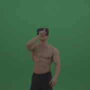 Young_Athletic_Bodybuilder_Working_On_Touch_Pad_Using_Virtual_Reality_Kit_On_Green_Screen_Wall_Background-1920_008 Green Screen Stock