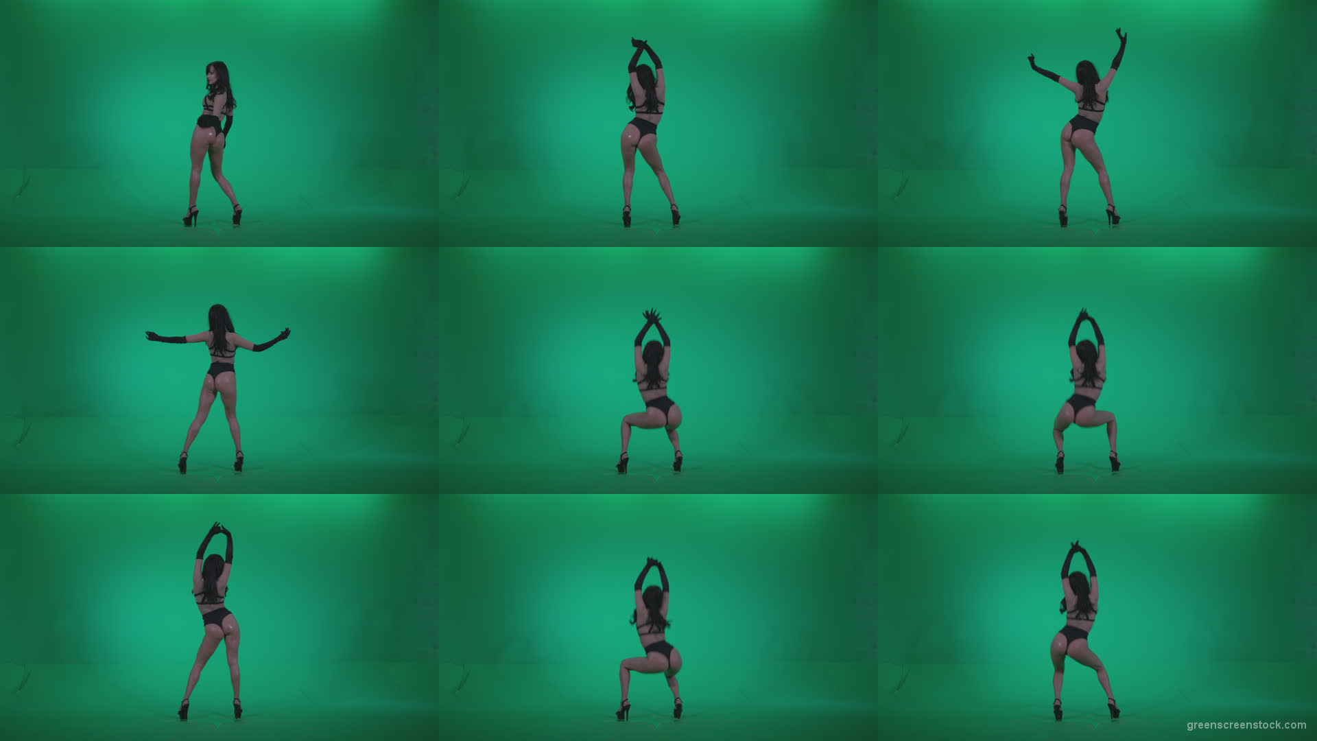 Go-go-Dancer-Black-Magic-y5 Green Screen Stock