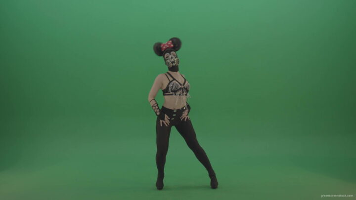 vj video background Girl-quickly-dances-in-the-style-of-Mickey-Mouse-on-the-sides-of-a-sexy-costume-on-green-screen-1920_003